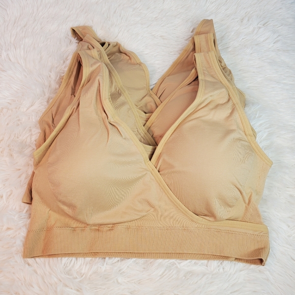 HOFISH Women's Seamless Maternity Sleep Breastfeeding Everyday Bra 3 Pack - Picture 3 of 9